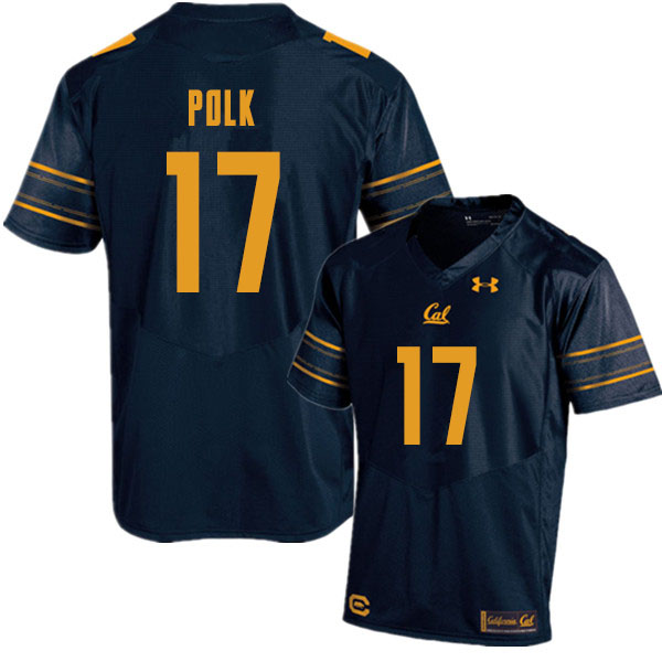 Men #17 Makai Polk Cal Bears College Football Jerseys Sale-Navy